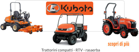 Trattorini compatti - RTV - rasaerba scopri di più