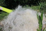 Pompa idrovora in funzione